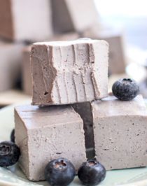 Healthy Raw Blueberry Coconut Fudge (refined sugar free, low carb, gluten free, vegan) - Healthy Dessert Recipes at Desserts with Benefits